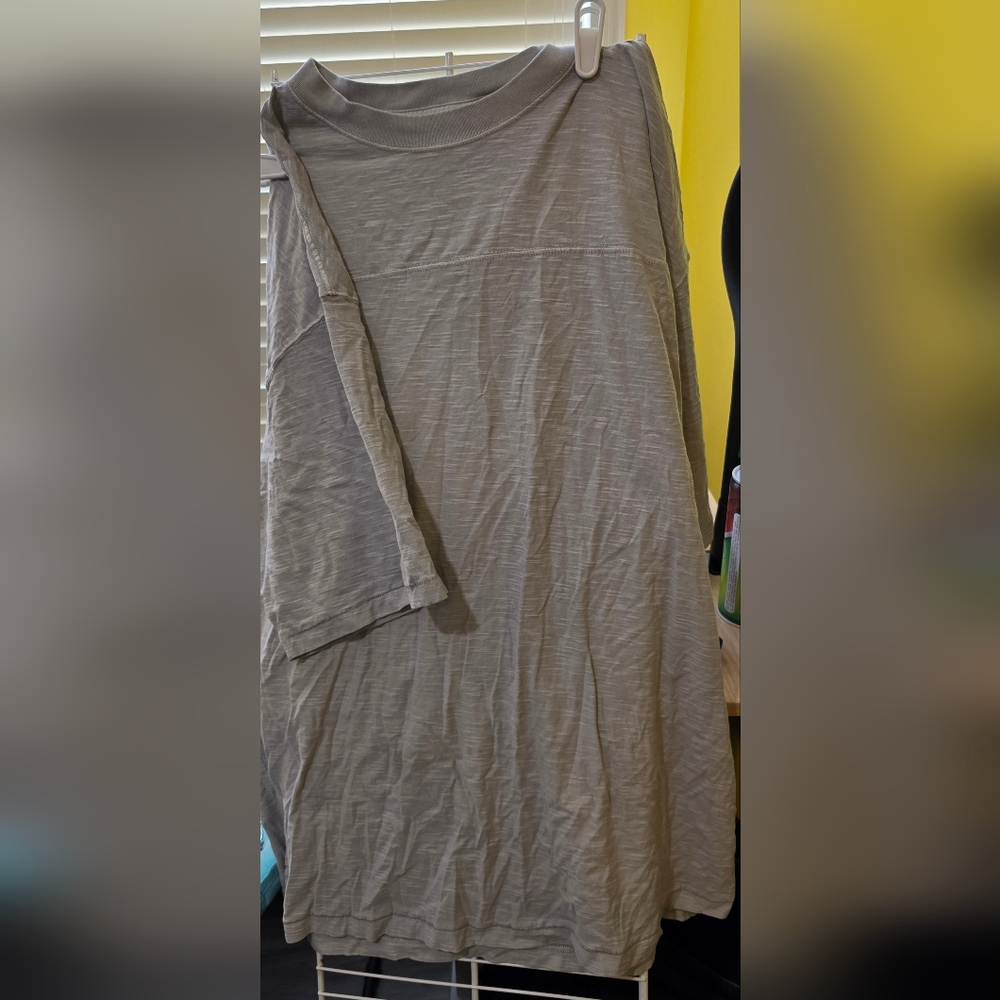 American Eagle Outfitters Light Gray Boxy Tee